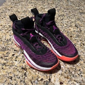 Boys Nike Jordan AJ XXXVI Black/Hyper Violet/White 7Y